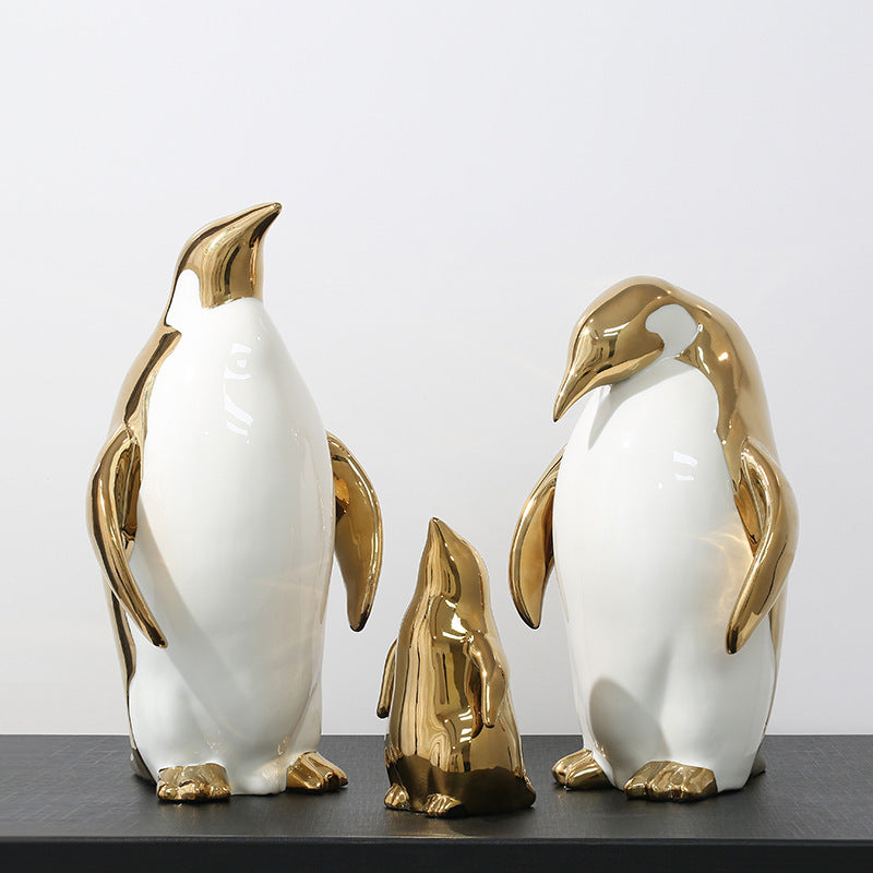 Penguin Ceramic Decoration Living Room Entrance TV Cabinet Home Decoration