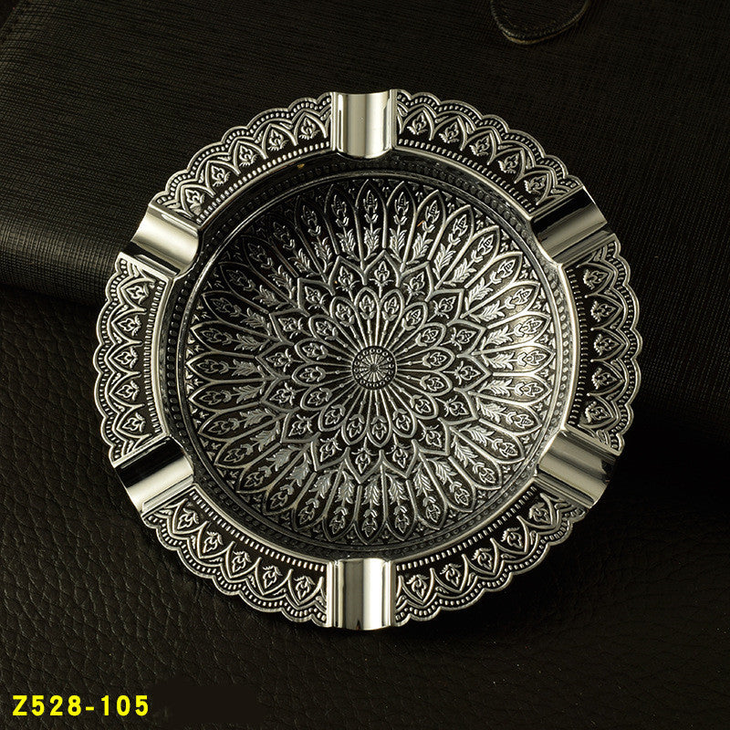 Vintage Pattern Ashtray Home Decor Metal