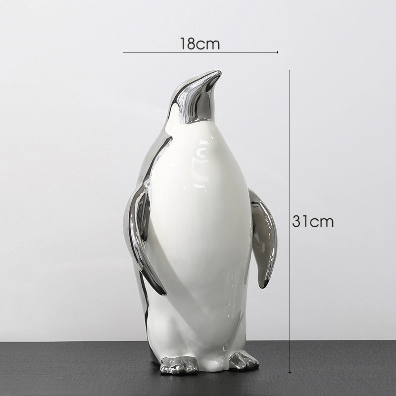 Penguin Ceramic Decoration Living Room Entrance TV Cabinet Home Decoration