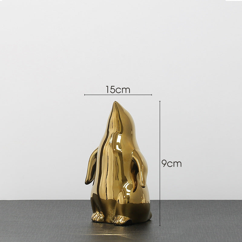 Penguin Ceramic Decoration Living Room Entrance TV Cabinet Home Decoration