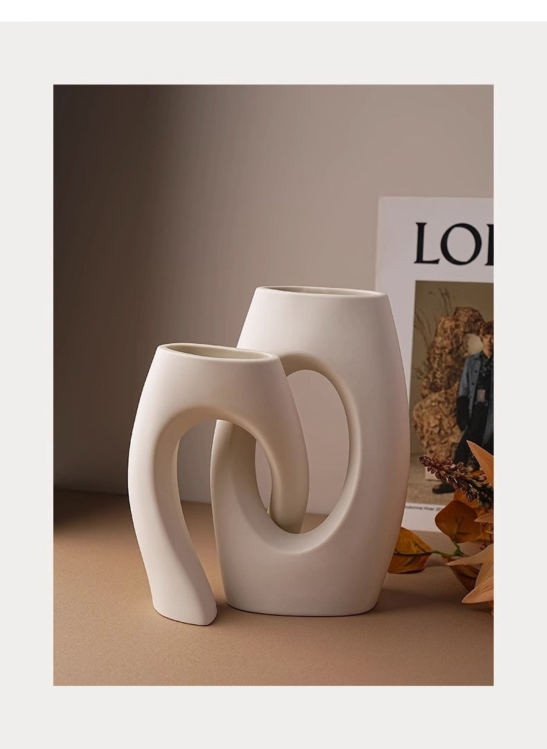 Creative Ceramic Vase Abstract Art Decoration Living Room Dining Table Shaped Vase Home Decoration