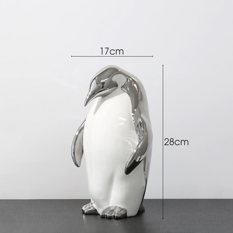 Penguin Ceramic Decoration Living Room Entrance TV Cabinet Home Decoration